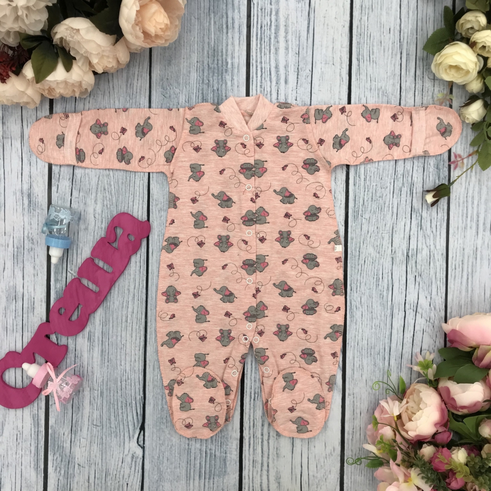 271-Р. Комбинезон, хлопок 100 % кулирка 56,62,68,74,80, розовый